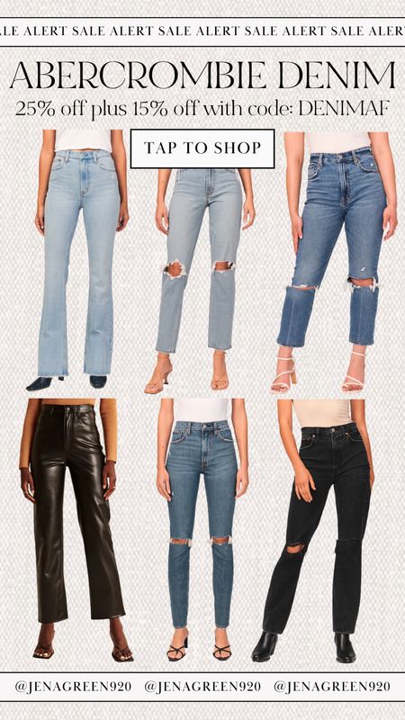 Denim Jeans | Abercrombie Denim | Abercrombie Sale | Wide Leg Jeans | Straight Jeans | Leather Pants

#LTKunder100 #LTKsalealert #LTKstyletip