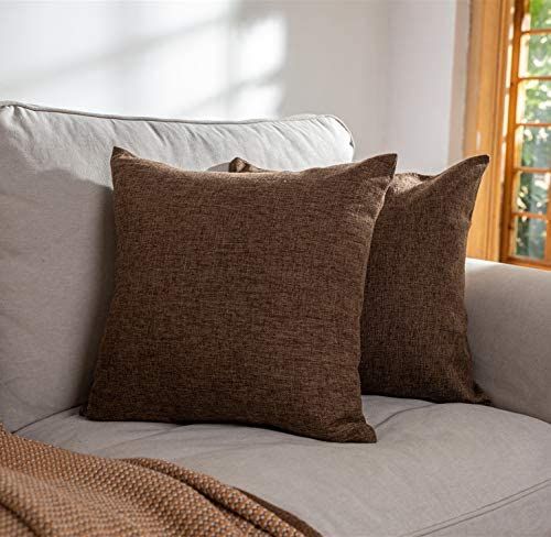 Elara Star Solid Throw Pillow Covers Linen Decorative Square Pillow Cases Soft Cushion Covers 20x... | Amazon (US)