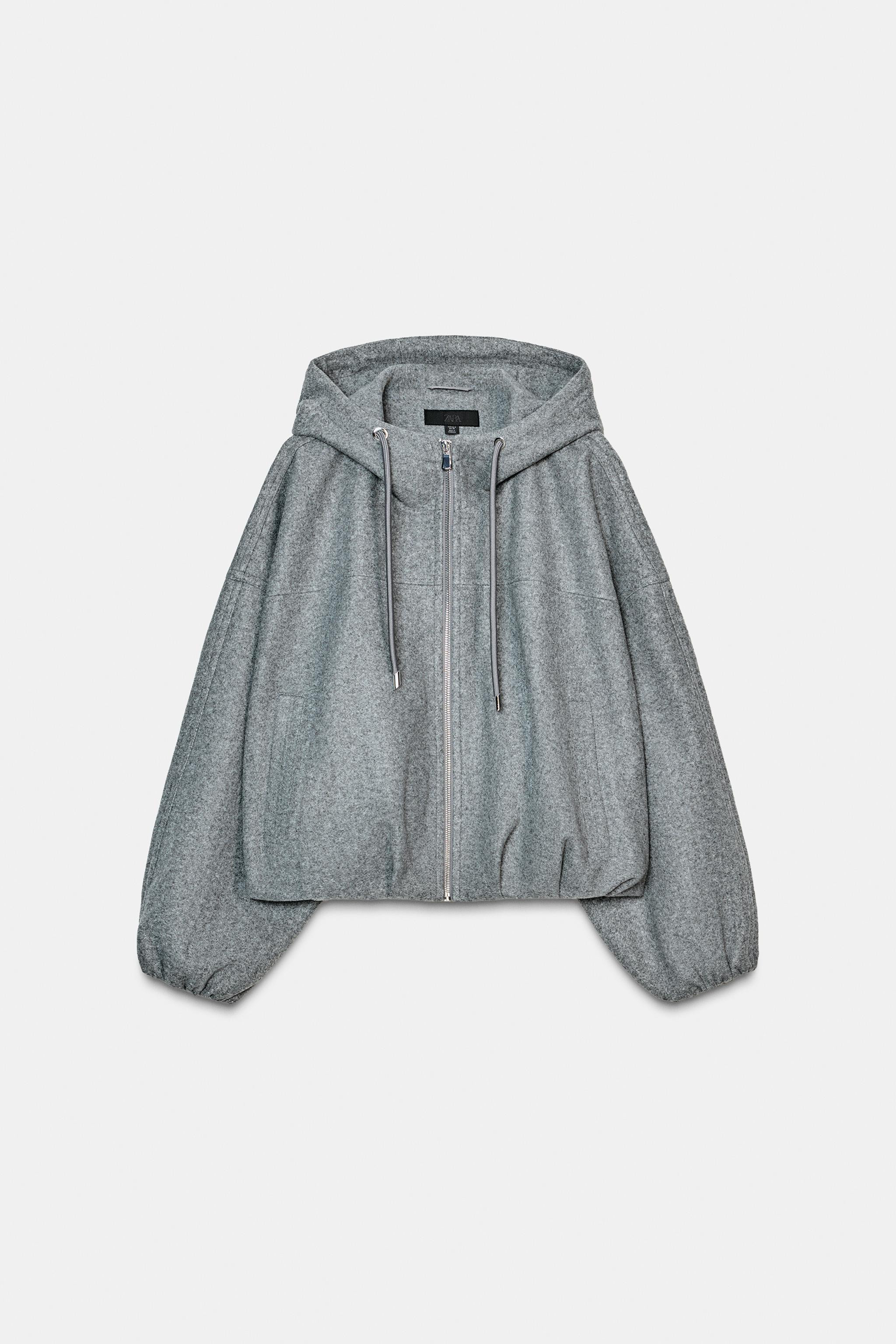 SOFT HOODIE OVERSIZED BOMBER JACKET | Zara US