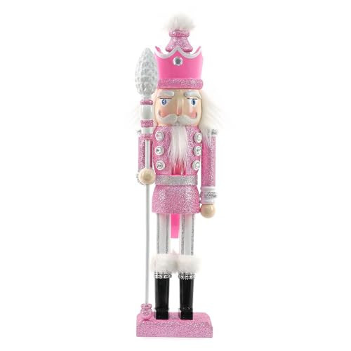 Season 2 Season 15" Nutcracker Christmas Decor,Wooden Nutcracker Soldier Decorations Holding Scepter for Fireplace Mantle Centerpiece Tabletop Home Décor | Amazon (US)