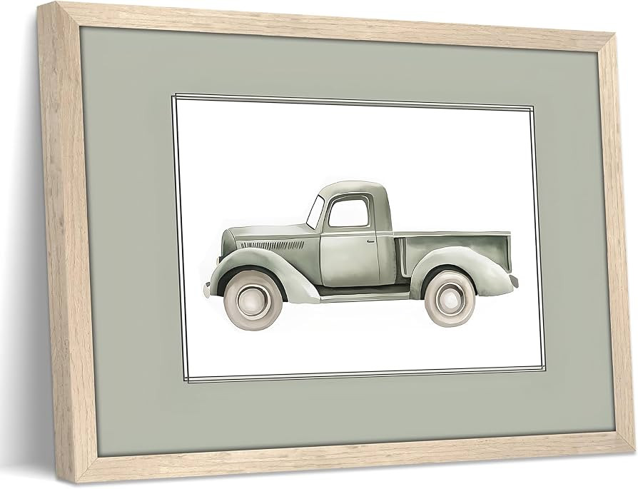 Framed Car Wall Art Painting, Boys Room Wall Decor Oil Pictures, Vintage Cars Canvas Print Poster... | Amazon (US)