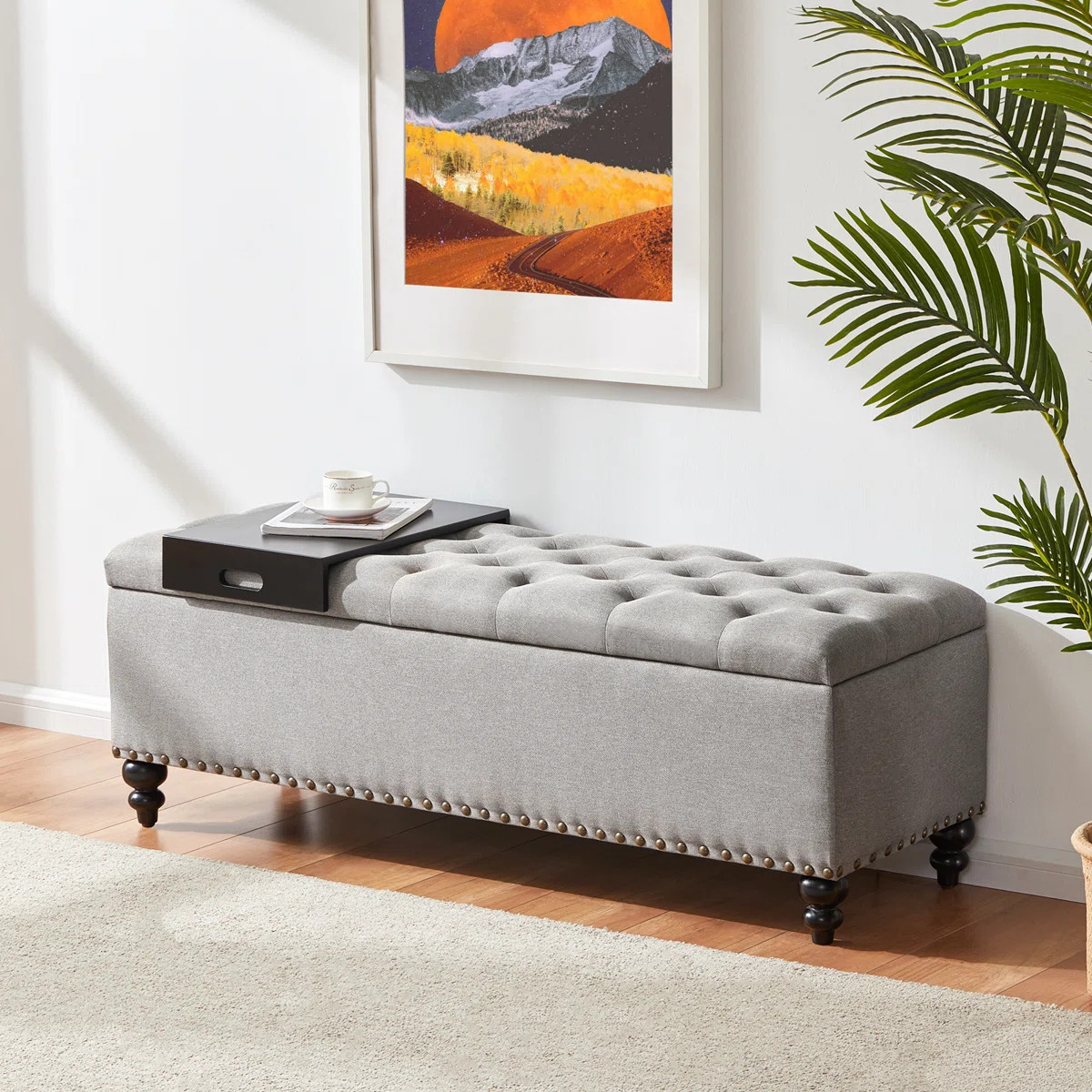 Ashtin 50.4'' Wide Tufted Rectangle Storage Ottoman | Wayfair North America