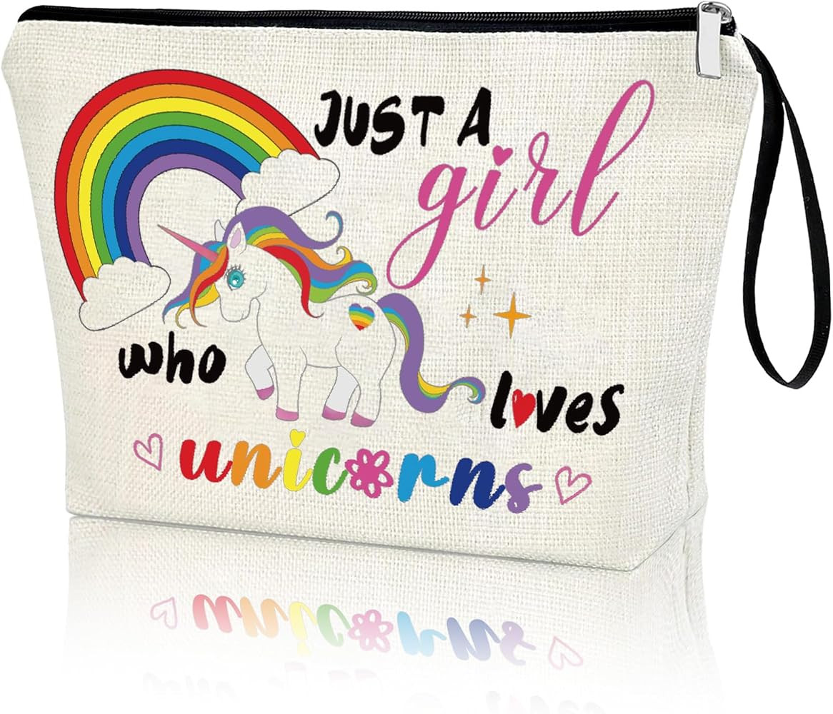 Christmas Gift Funny Unicorn Gifts for Girls Daughter Gifts Makeup Bag Travel Vacation Weekend Gi... | Amazon (US)