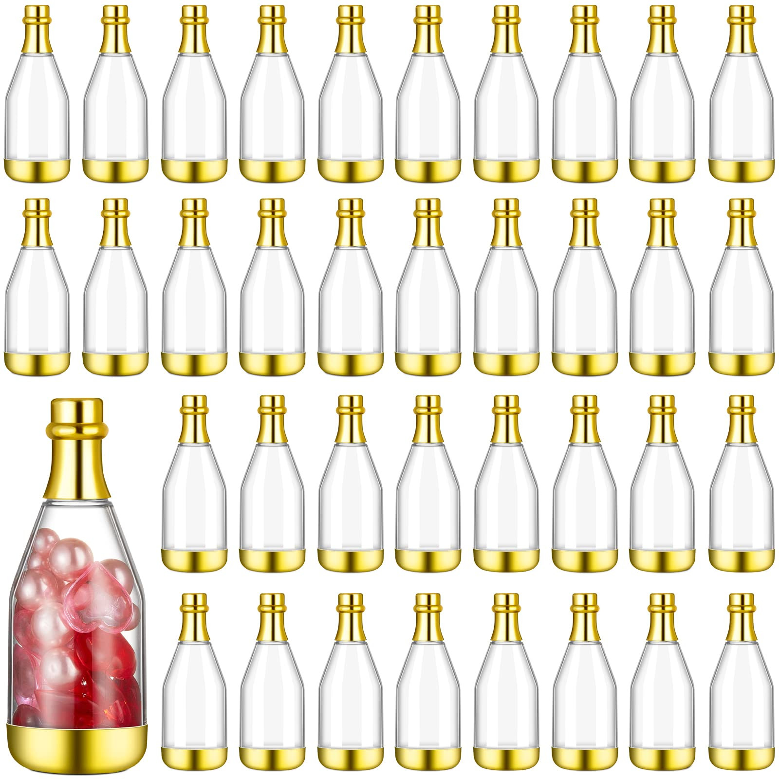 Cunhill 54 Pieces Champagne Candy Bottles Bridal Shower Favors Mini Baby Bottle for Baby Shower B... | Amazon (US)