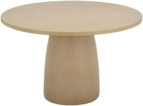 SAFAVIEH Outdoor - Tina Round Pedestal Dining Table - Beige - Weather Resistant - Ideal for Patio... | Amazon (US)