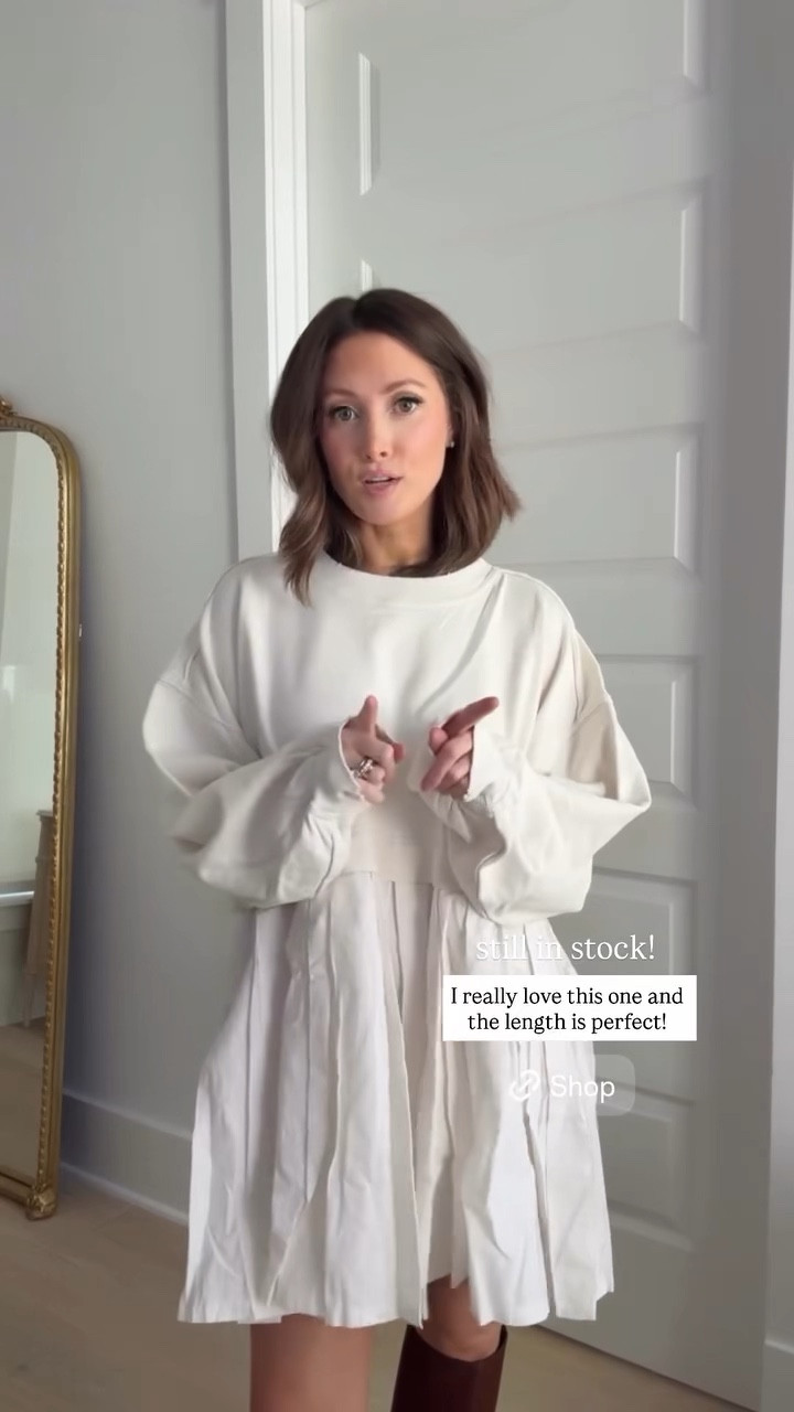 NSALE TRYON 💛 this dress I didn’t think I would love but I actually really do! Wearing an XS (it does run oversized)! Styling with my brown boots!


#LTKSaleAlert #LTKStyleTip #LTKSeasonal