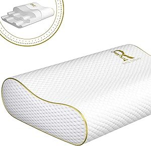 Royal Therapy Queen Memory Foam Pillow, Pharmonis USA, Neck Pillow Bamboo Adjustable Side Sleeper... | Amazon (US)