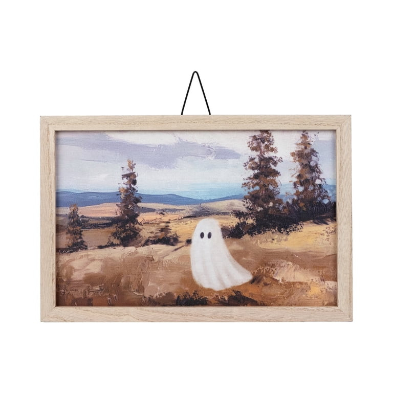 Countryside Ghost Framed Wall Art, Multicolor, 8" x 12", Halloween by Way To Celebrate | Walmart (US)