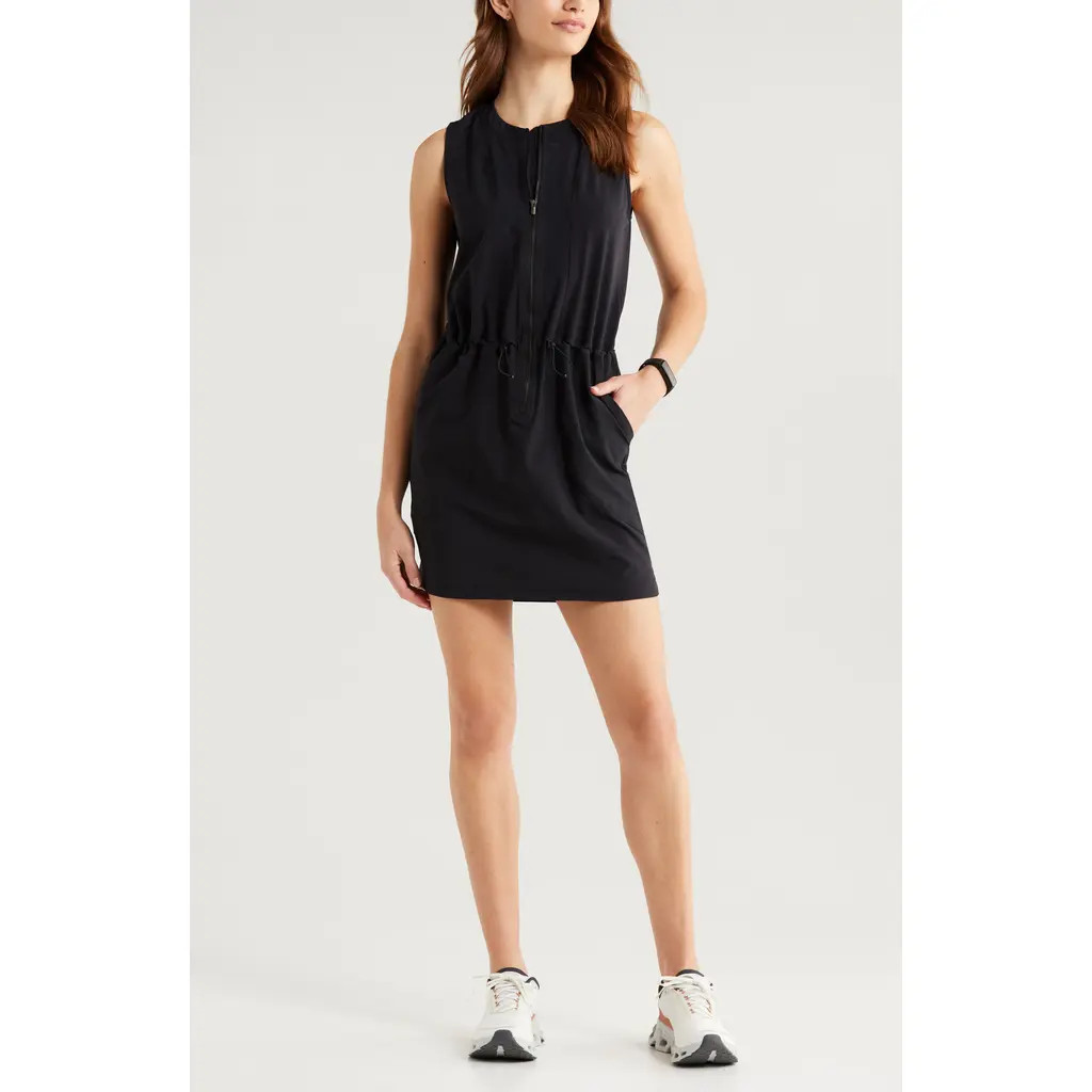 Zella In Flight Utility Dress in Black at Nordstrom, Size Xx-Large | Nordstrom