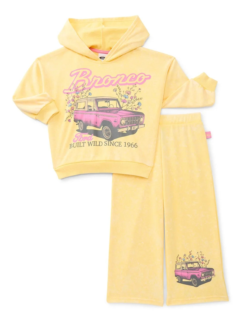 Ford Bronco Toddler Girls Long Sleeve Graphic Hoodie and Matching Sweatpants Set, 2-Piece, Sizes ... | Walmart (US)