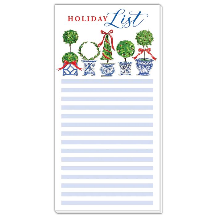 Holiday List Topiary Oversized Pad | Rosanne Beck Collections