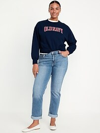 Mid-Rise Wow Boyfriend Straight Jeans | Old Navy (US)