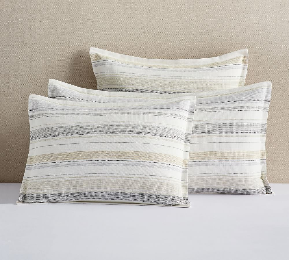 Clayton Striped Cotton Sham | Pottery Barn (US)