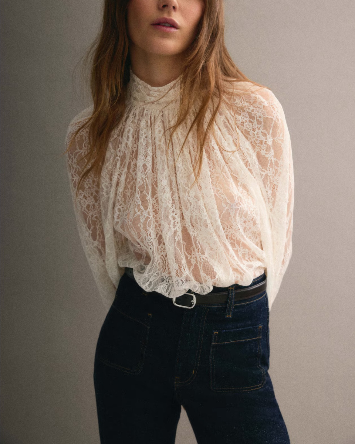 Cream lace blouse 

#LTKSeasonal #LTKFindsUnder100