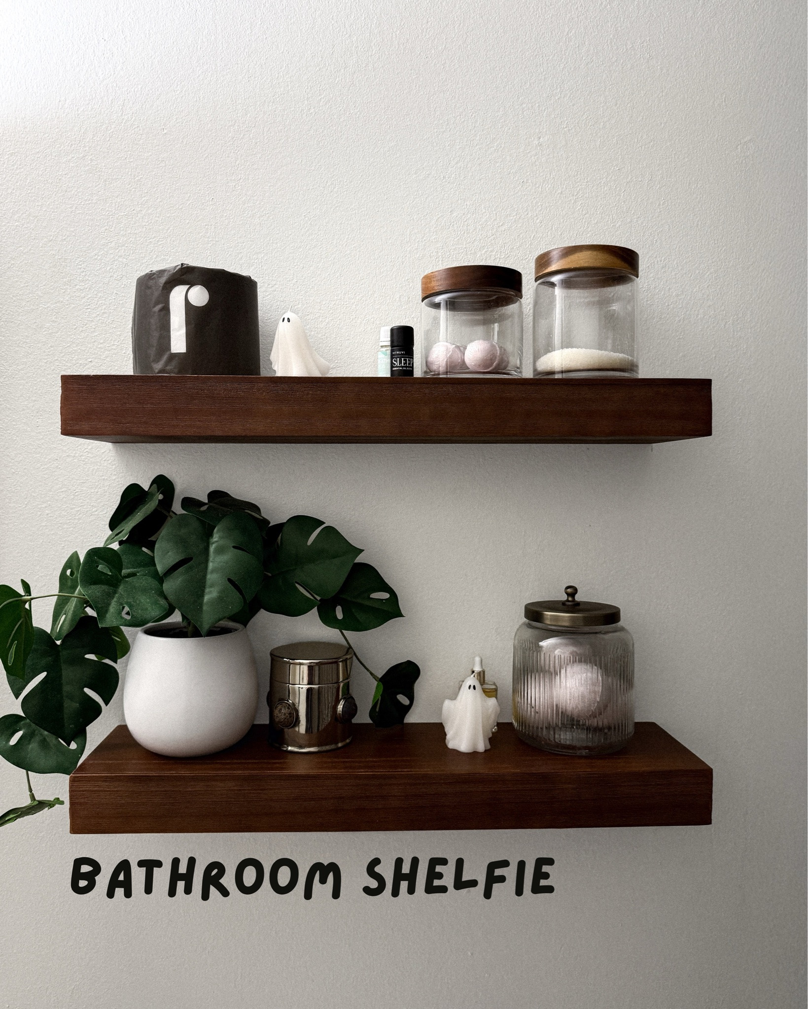 the project that lived in my notes app for 2 years✨🪵🕯️finally pulled the trigger + added floating shelves in my bathroom and it turned out exactly how I envisioned 🥹 10/10. no notes. now everything has a home + the sink/toilet cover clutter is gone 😌

#bathroomdecor #shelfie #bathroomorganization #falldecor #shelfstyling @Target

#LTKHome #LTKSeasonal #LTKdayinmylife