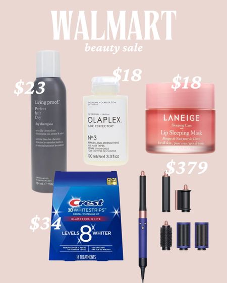 Walmart beauty SALE. Living Proof. Crest 3D white strips. Laneige lip sleeping mask. Dyson air wrap sale. Olaplex  

#LTKfindsunder100 #LTKsalealert #LTKbeauty