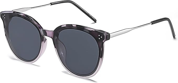 SOJOS Classic Round Sunglasses Womens Mens Trendy Oversized Shades Retro Vintage Sunnies | Amazon (US)