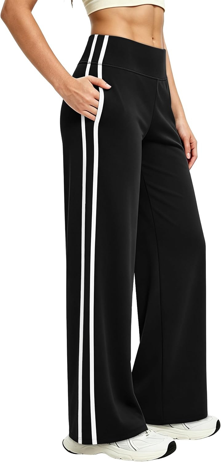 Alaroo Women's Pants Wide Leg High Waist with Pockets Loose Stretch Casual | Amazon (US)