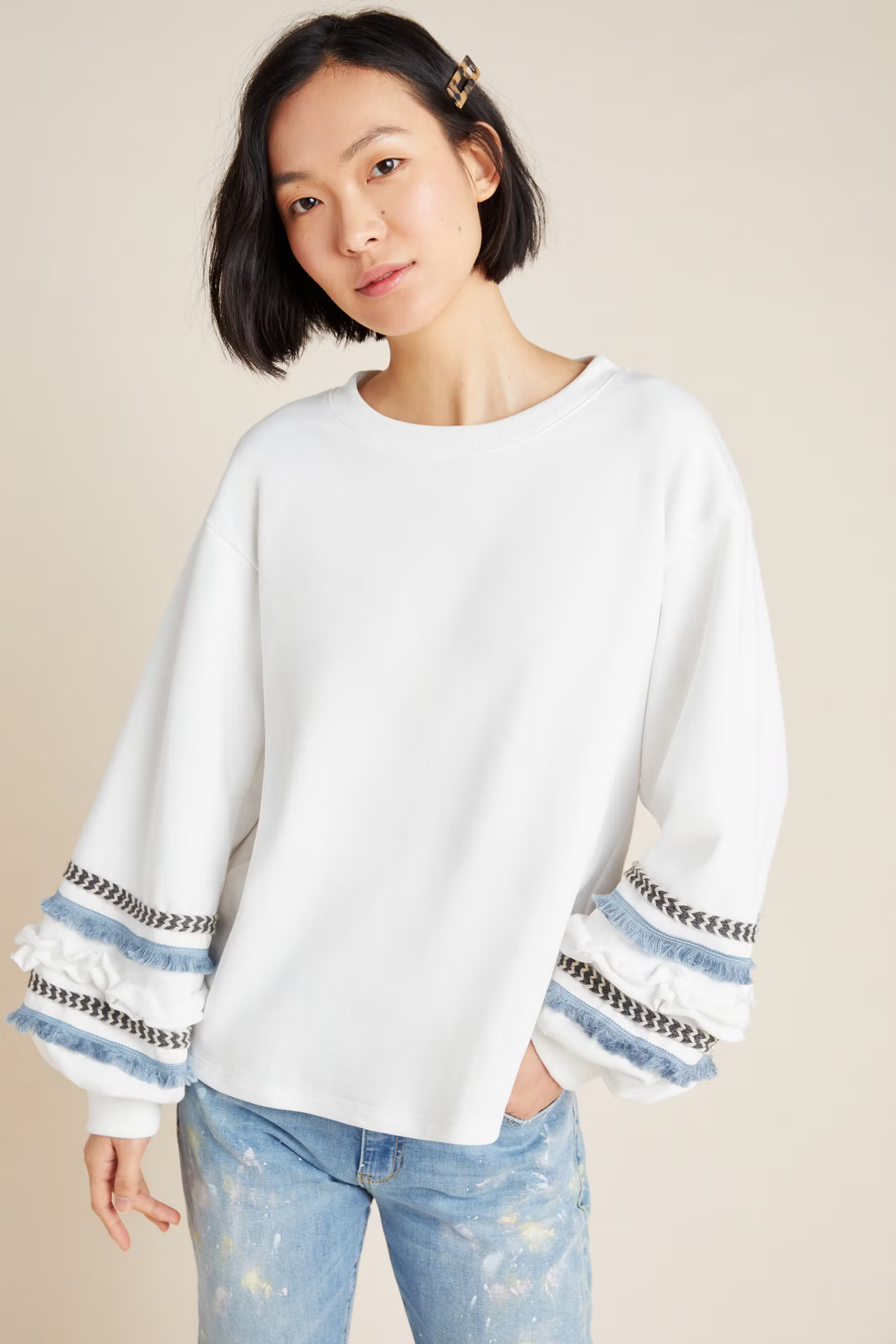 Patrice Puff-Sleeved Sweatshirt | Anthropologie (US)