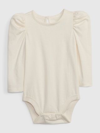 Baby 100% Organic Cotton Mix and Match Puff Sleeve Bodysuit | Gap (US)