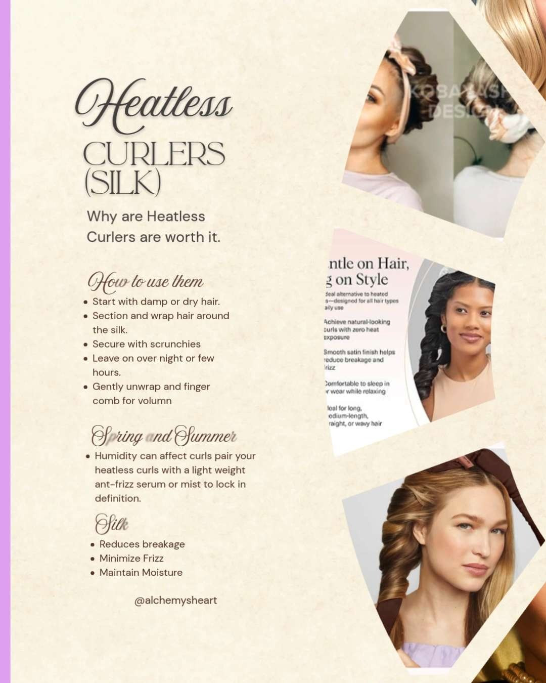 🎀If you’re protecting your hair and still want soft, defined curls… this is your sign to switch to heatless styling 💫

The Go Sleek Essential Heatless Curlers (Silk) are one of the most searched beauty tools right now and for good reason.

✨ Why silk heatless curlers are worth it:
1. No heat = less damage Traditional hot tools can weaken hair over time. Heatless curlers eliminate exposure to high temperatures, helping maintain hair strength and elasticity.

2. Silk reduces friction + frizz Silk creates a smoother surface compared to cotton or synthetic materials. This helps:
* Reduce breakage
* Minimize frizz
* Maintain moisture balance
* 
3. Overnight styling (time-efficient) Wrap your hair before bed → wake up with styled curls. No extra morning styling time needed.

4. Long-lasting curls without stiffness Unlike some heated styles, silk curlers create soft, natural movement without that overly “set” look.

5. Supports healthier hair growth routines Less heat + less tension = better long-term retention and overall hair health.

🌸 How to use (quick guide):
* Start with slightly damp or dry hair
* Section and wrap hair around the silk rod
* Secure with scrunchies
* Leave for a few hours or overnight
* Gently unwrap + finger comb for volume


🛍️ Spring/Summer Tip:
Humidity can affect curls pair your heatless curls with a lightweight anti-frizz serum or mist to lock in definition 🌿

Save this for your next hair routine 

Shop all my @Amazon heatless hair favorites through my LTK before they sell out 


#HeatlessCurls #SilkCurlers #HealthyHairJourney #AmazonBeautyFinds #HairRoutine #NoHeatCurls #OvernightHair #FrizzFreeHair #BeautyTools #LTKBeauty #AmazonMustHaves #SoftCurls #HairCareTips #GlowUpRoutine #AestheticBeauty 

 #LTKmorningroutine #LTKselfcare #LTKBeauty