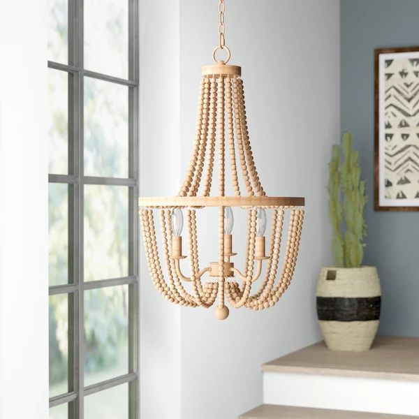 Adelina 3 - Light Unique Empire Chandelier with Beaded Accents | Wayfair North America