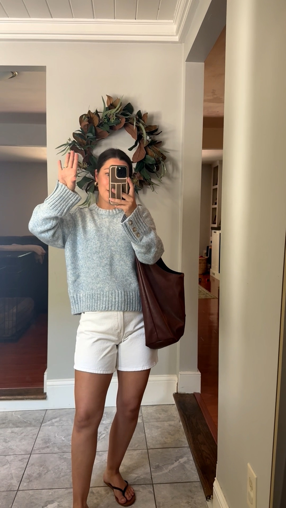 Love love these sweaters! Wearing size xs sweater, 26 shorts. For reference I am: 5ft, 115lbs. 

Summer outfits
Petite outfits
Transitional outfit
Summer sweater
Denim shorts
Dad shorts
White shorts
New England 

@abercrombie 
#abercrombiepartner

#LTKPetite #LTKSeasonal
