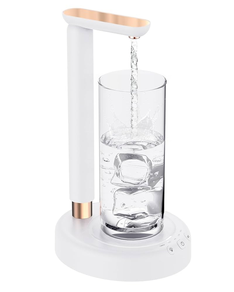 Desktop Water Dispenser Pump for 5 Gallon Bottle, SPOVEN 5 Gallon Water Jug Dispenser with Adjust... | Amazon (US)