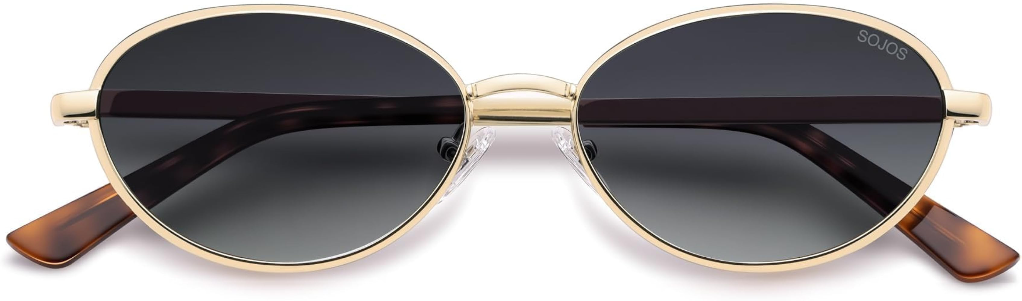 SOJOS Trendy Oval Cat Eye Polarized Sunglasses for Women Men, Chic 80s 90s Retro Fashion Sunnies ... | Amazon (US)
