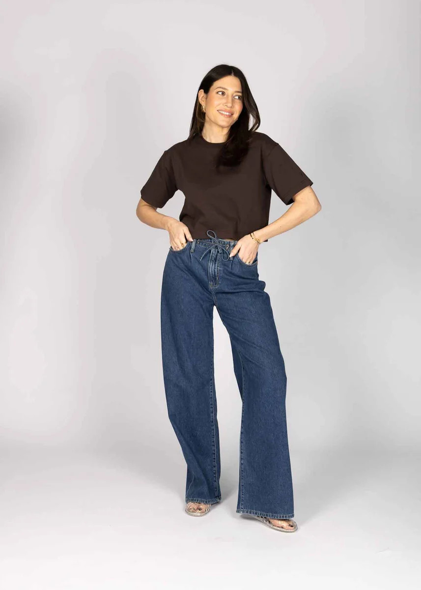 THE CROPPED BOXY TEE - BROWN | WAT The Brand