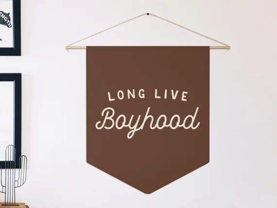 Long Live Boyhood Pennant Style Banner  Pennant Flag Wall Art - Etsy | Etsy (US)