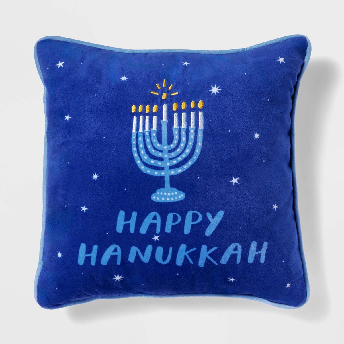 16"x 16" Reversible 'Happy Hanukkah' Square Decorative Pillow - Spritz™ | Target