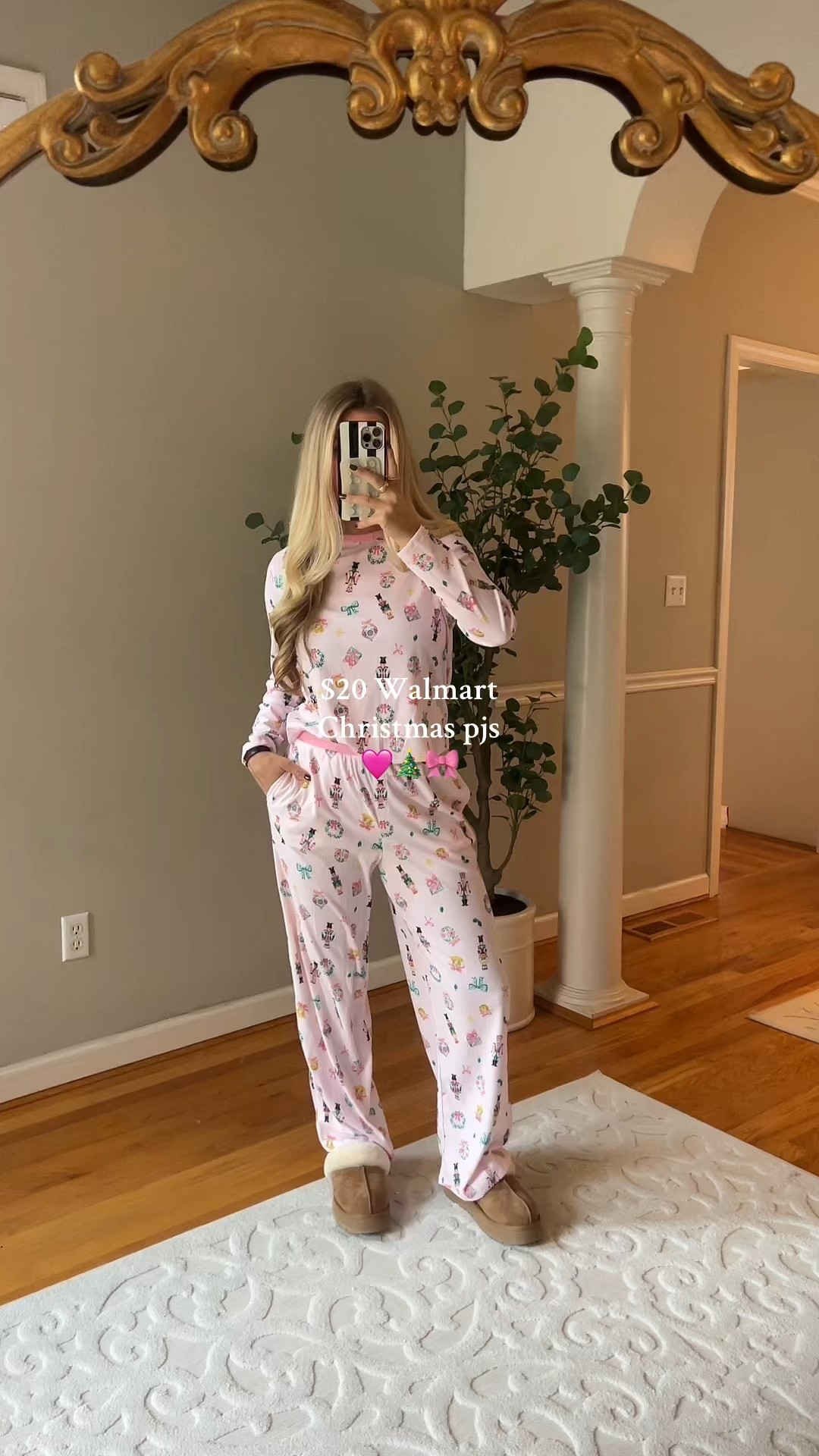 $20 Walmart Christmas pjs🩷🎄🎀
Matching set 
Pajamas 
Christmas pajamas 


#LTKHoliday #LTKFindsUnder50 #LTKSaleAlert