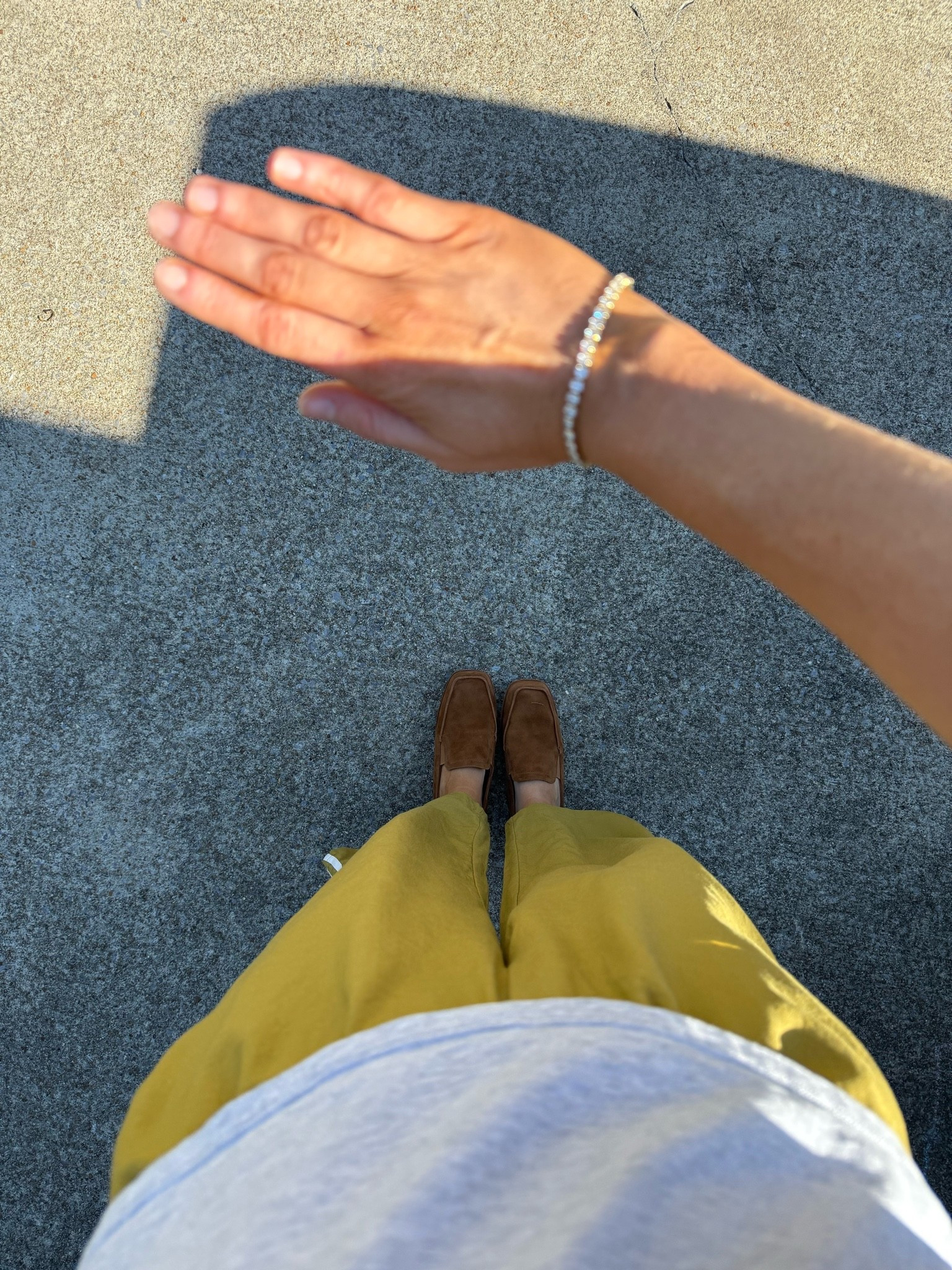 2 current daily wearers:
leather loafers (literally wear with anything) 
Anna bracelet from @electricpicks

#LTKdayinmylife #LTKmomlife #LTKootd