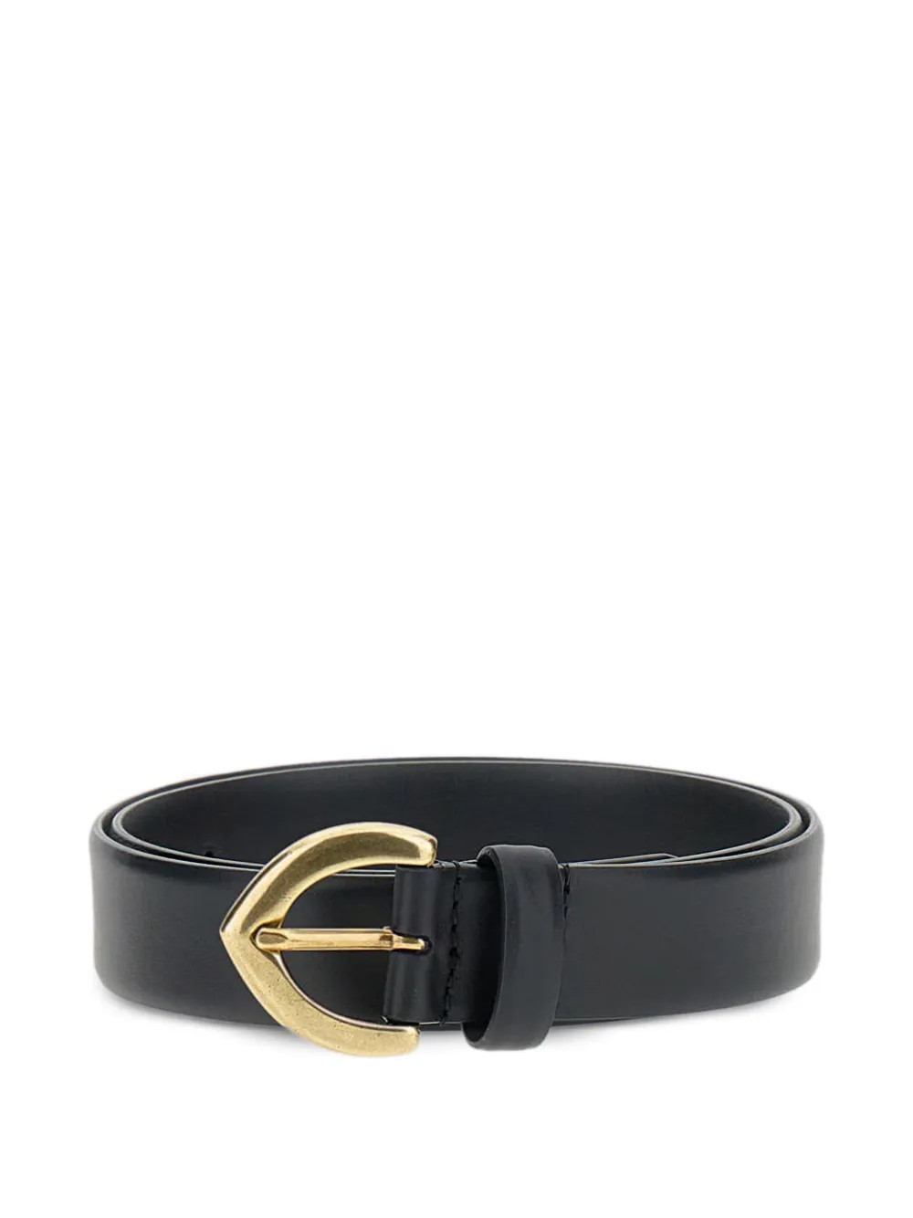 Bax Lab gold buckle leather belt - Black | Farfetch Global