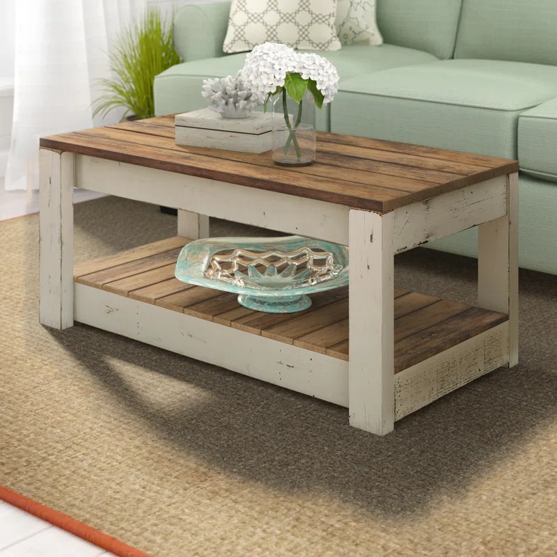 Elihu Solid Wood 4 Legs Coffee Table | Wayfair Professional