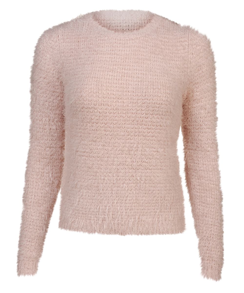 Forever 21 Women's Pullover Sweaters Pink - Pink Fuzzy Sweater - Women | Zulily
