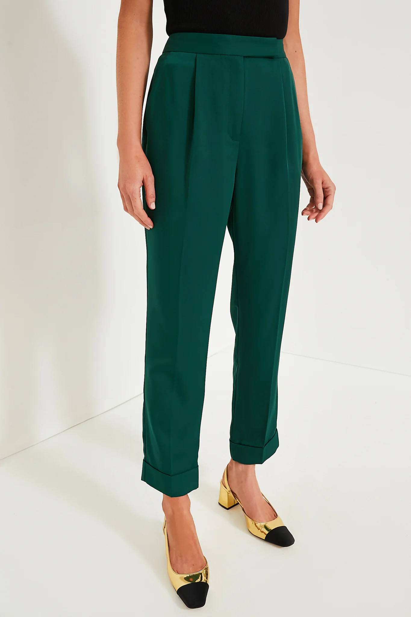 Dark Green Duncan Pleated Trouser | Tuckernuck (US)