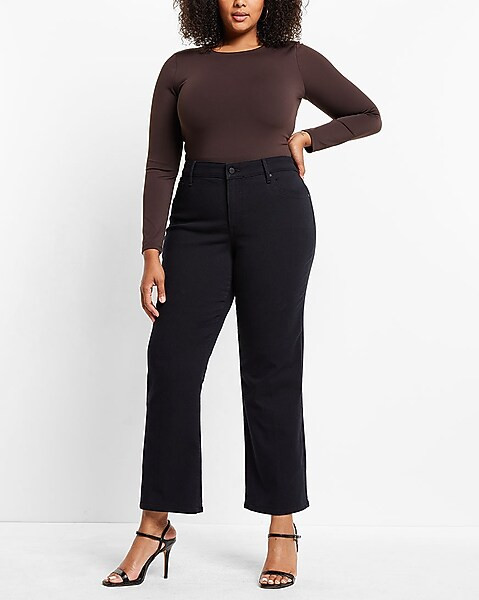 Mid Rise Black 90s Ankle Boot Jeans | Express