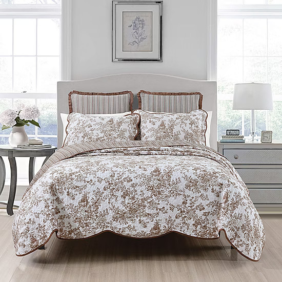Laurel Manor Toile Garden Cotton Quilt | JCPenney