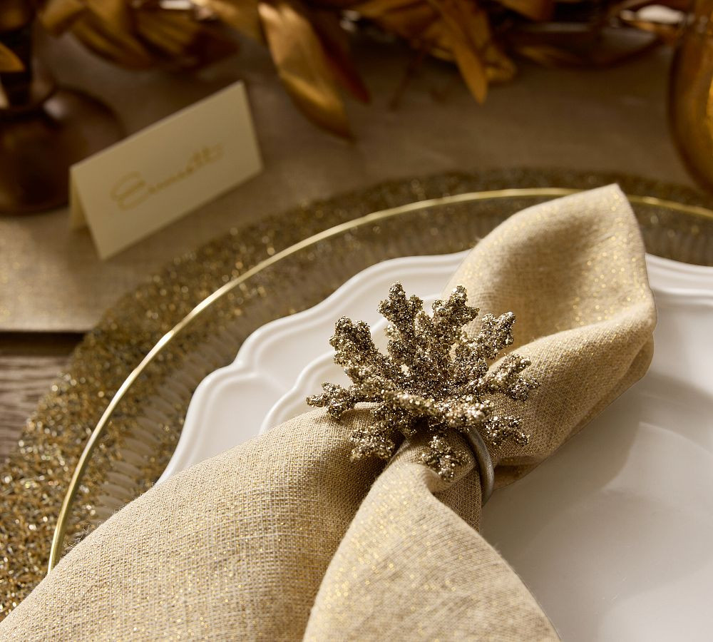 Snowflake Napkin Rings - Set of 4 | Pottery Barn (US)