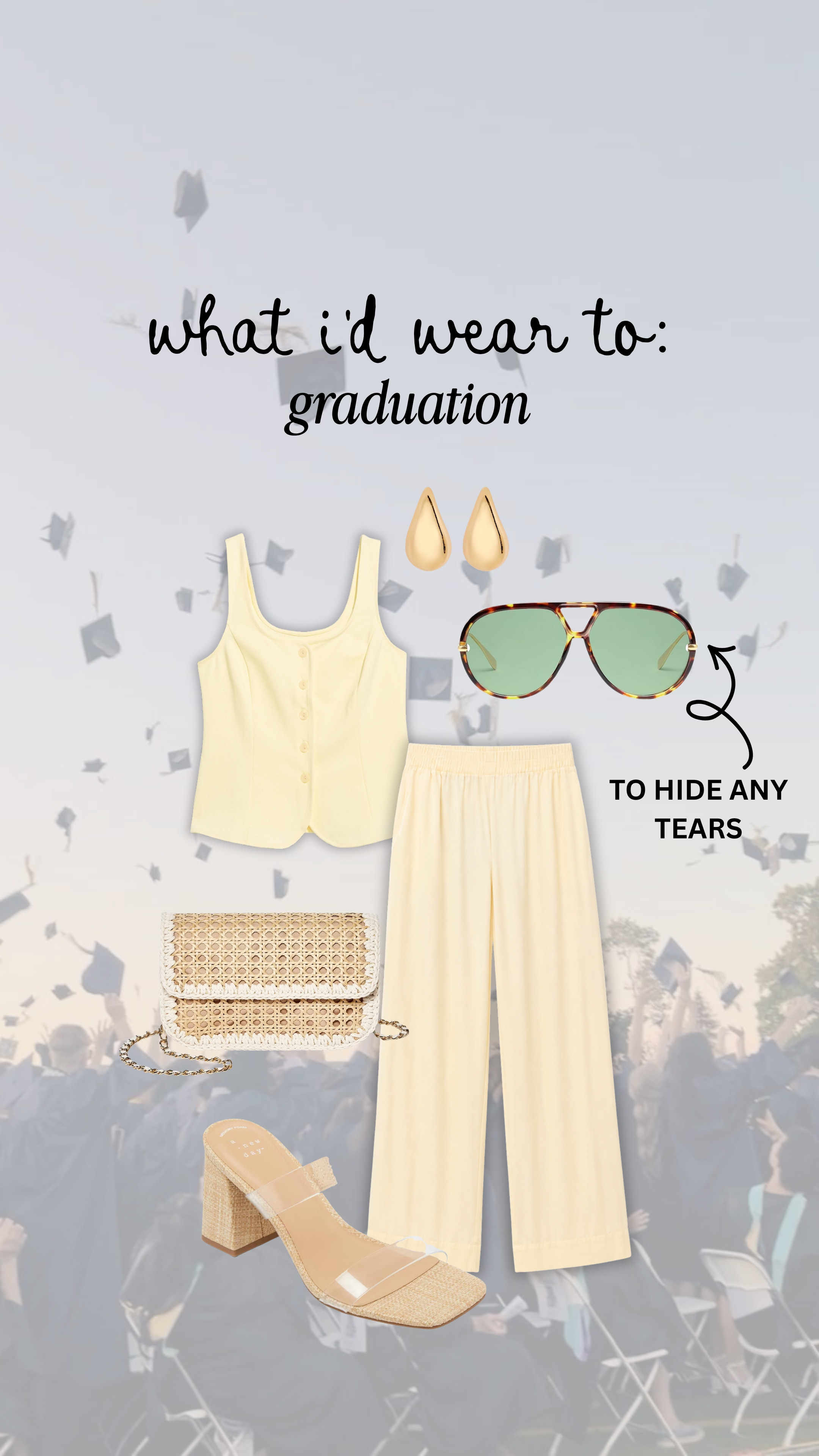 What I'd wear to a graduation ceremony! These sunglasses are the perfect accessory to enhance your look while also hiding the tears...

anti-pooch outfit, midsize fashion, summer outfits 

 #LTKootd #LTKmomlife #LTKMidsize