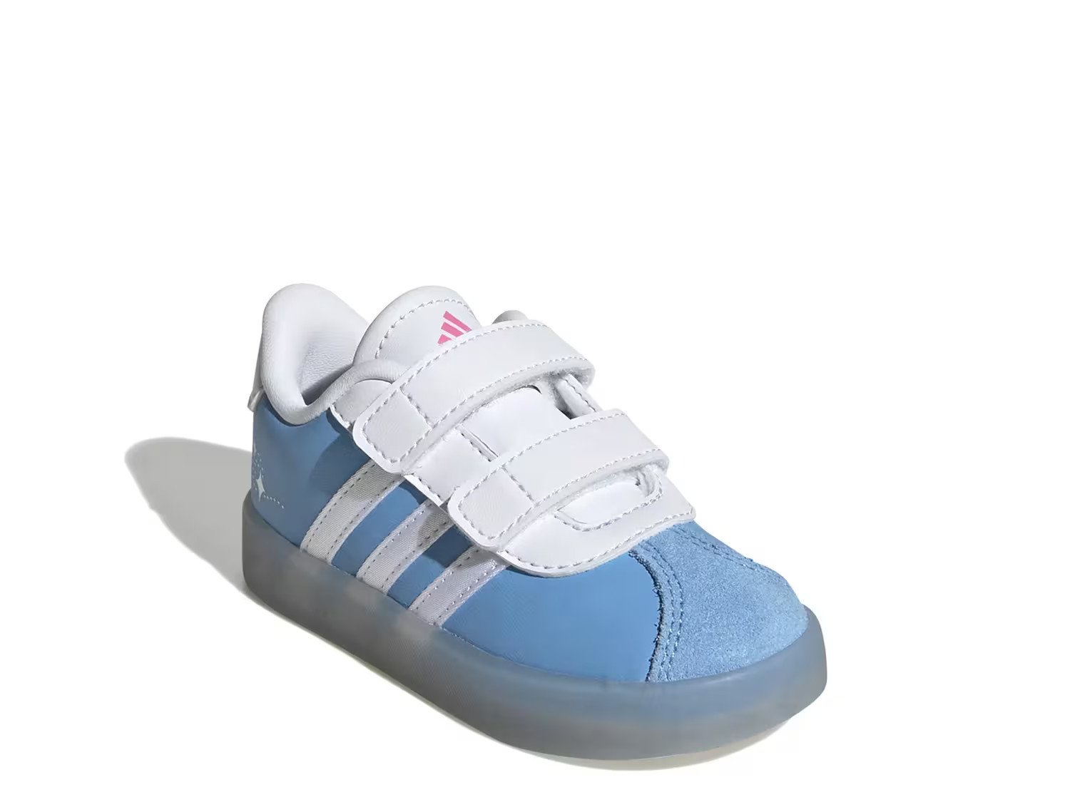 adidas VL Court 3.0 Cinderella Sneaker Kids' | Girl's | Light Blue | Size 8 Toddler | Sneakers | DSW