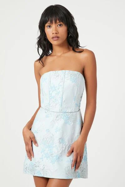 Floral Print Strapless Mini Dress | Forever 21 (US)