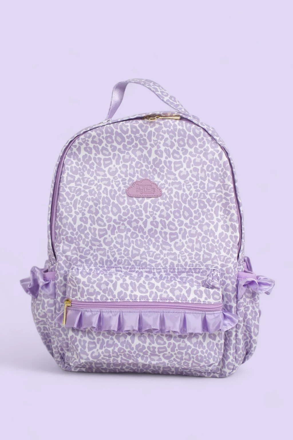 LAVENDER LEOPARD DREAM RUFFLE BACKPACK | Dream Big Little Co.