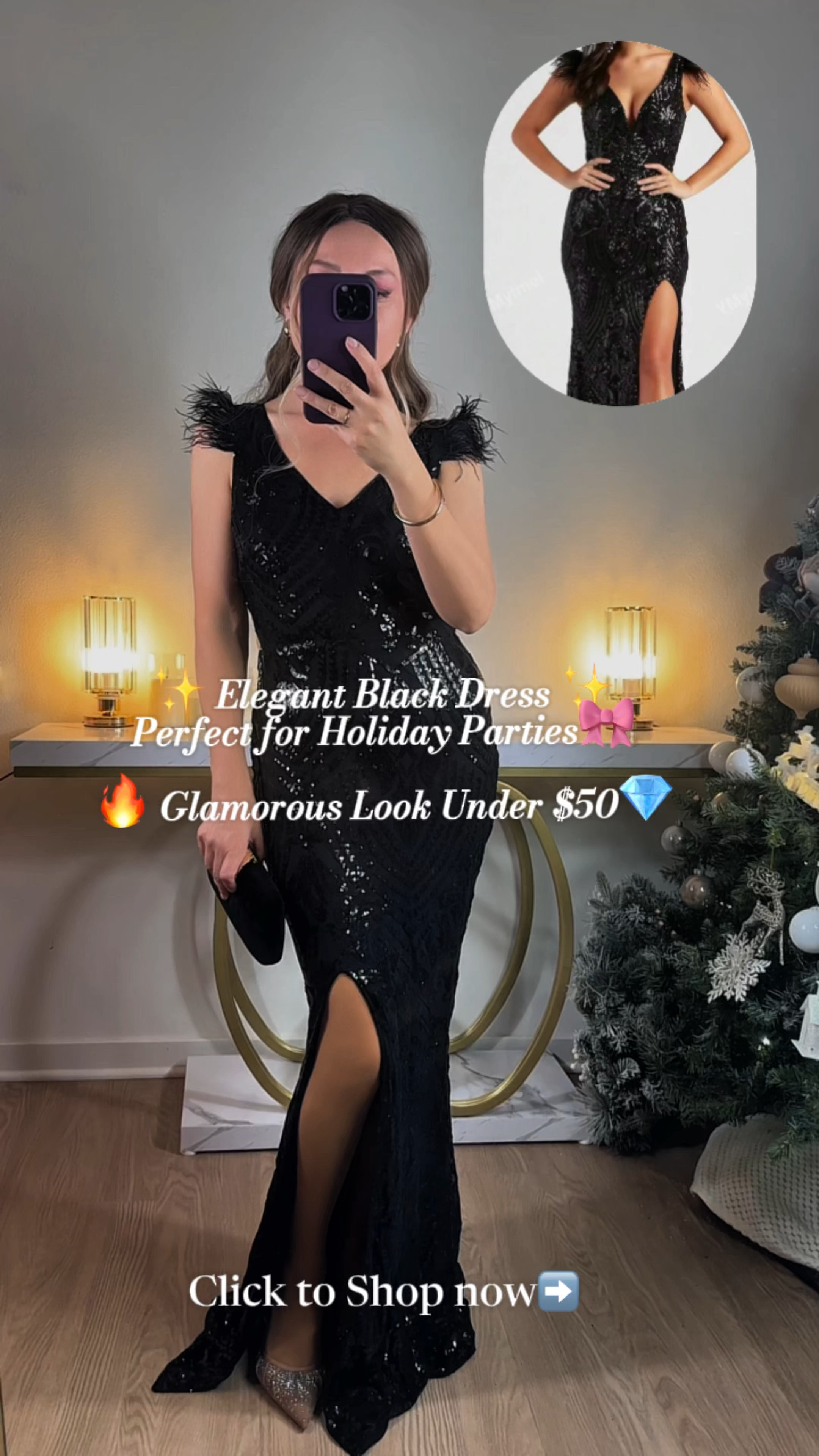 ✨ The perfect black dress for holiday parties! ✨
A glamorous look that feels like a million bucks but costs only $35! 💎 My size S 
Pair it with gold accessories or a bold red lip for the ultimate holiday vibe. 🎄✨

👉 Want to know where to find this dress? Check the link! 💃

#LTKSeasonal #LTKStyleTip #LTKHoliday