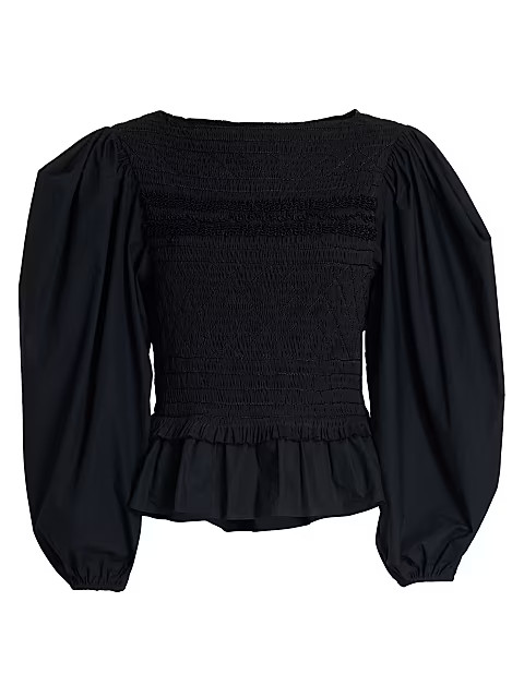 Ulla Johnson Amelia Smocked Blouse | Saks Fifth Avenue