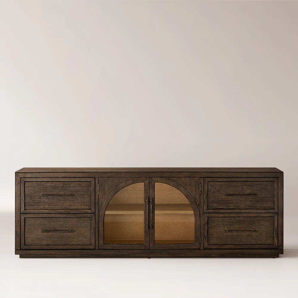 New OptionValborg 80" Oak Media Console | Hernest