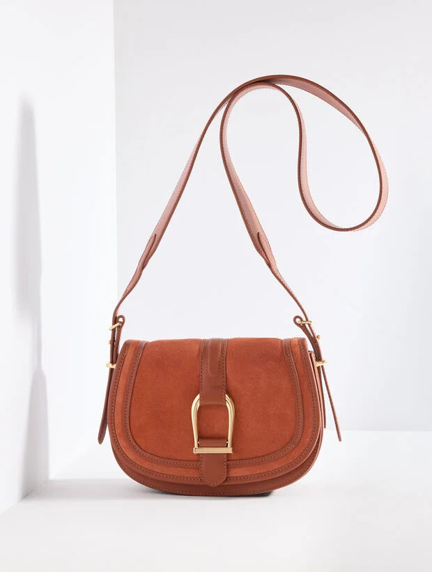 Suede & Leather Saddle Bag | Talbots