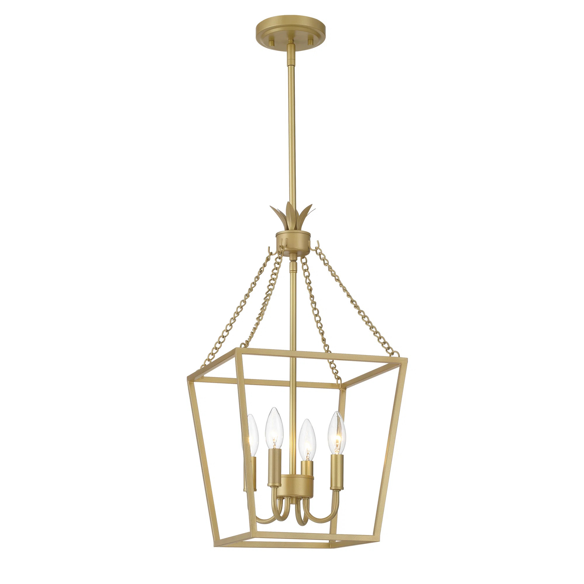 Hafer 4 - Light Dimmable Lantern Geometric Chandelier | Birch Lane
